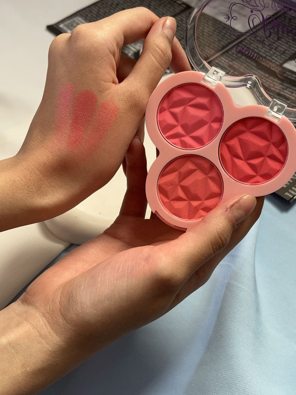 پالت رژگونه ی ۳ رنگ